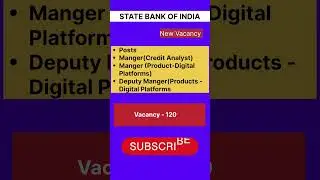 SBI Manager (Credit Analyst) Recruitment 2025: Vacancy, Eligibility, Dates & Fees