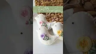 Easter felt bird ornaments #handbroidery  #eastercraft