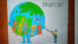 Stop killing animal awareness drawing save the animal wildlife Earth beauty of animal part 2