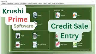 Krushi Prime Software Learning - Credit Sale  Entry  (बिक्री का उधार का बिल कैसे बनाये   )