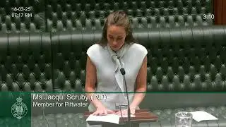 Jacqui Scruby MP addressing NSW Parliament on the Northern Beaches Hospital Inquiry 18 March 2025