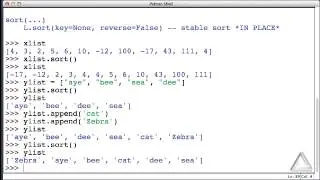 Unit 08 Video 2: List Methods