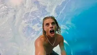 HUGE CLIFF JUMP & BARRELS IN BALI