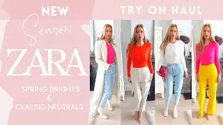✨NEW in Zara Haul & Try On | New Season Spring Brights & Classic Neutrals | Slim Fit Mom Jeans 🛍
