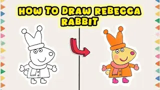 How to Draw Rebecca Rabbit from Peppa Pig &ndash; Cartoon Guide with Markers