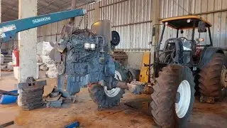desmontagem do motor do trator valtra BM 125 parte 01
