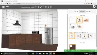 Kitchen design by wall and floor 3d tile visualizer , a product of WAF enterprises