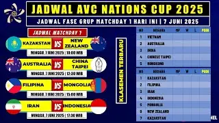 Jadwal AVC Nations Cup 2025 Hari ini: Indonesia vs Iran LIVE MOJI TV | Klasemen AVC Women's 2025