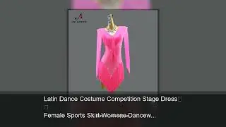 Latin Dance Costume Competition Stage Dress Female Sports Skirt Womens Dancewear Performance Gi