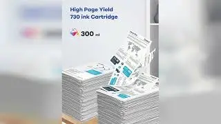 Review: 730 Ink Cartridges High-Capacity 300ml 6-Pack P2V68A P2V69A P2V70A P2V71A P2V72A P2V73...