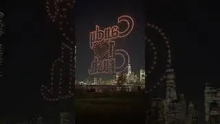 Drone light show over Morris Canal #2