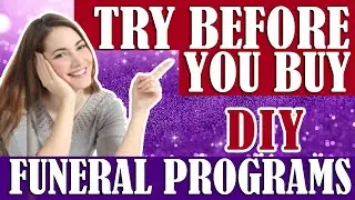 DIY Funeral Programs - Try Before You Buy Funeral Program Template