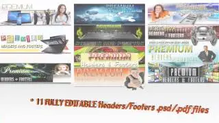 Premium Headers/Footers MiniSite & Graphics Kit with Private Label Rights