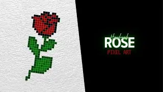 Handmade Rose Pixel Art | Step by Step Tutorial