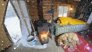 Trapped at -40&deg;C as Wolves Close In | Blizzard Survival Alone in an Alaska Hot Tent