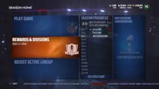 Madden NFL 17 - H2H Seasons Menu