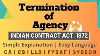 Termination of Agency | Contract of Agency | Indian Contract Act | Explanation with examples