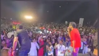 Bilal Saeed and Abrar-ul-Haq performing together at a kite flying festival in Dubai 16th feb 2025