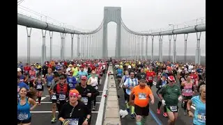 2017 NYC Marathon Time Lapse at the Verrazano Bridge