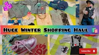 Winter Shopping Haul In Pakistan 2023|| Party Wear For Kids||Caps, Socks & Shoes For My 3 Babies