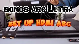 Как подключить звуковую панель Sonos ARC ULTRA к телевизору с помощью кабеля HDMI ARC