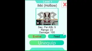 New 5 Star Ikki Hollow(Ichigo Hollow) Showcase on All Star Tower Defense