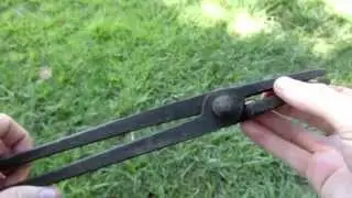 close look at Hand-Forged Blacksmith Tongs