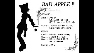 Bad Apple !! by Electric Black Sheep (Amiga demo on 1 disk - 2022.03.06.)