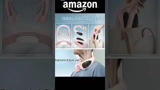 Neck Air Conditioner, 5000mAh Portable Neck Fan with Semiconductor Cooling Airflow Bladeless#shorts