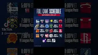 NBA Game Day Schedule December 27 #NBA #Basketball #Shorts