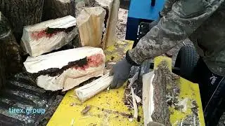 Испытания Дровокола реечного на сучках клёна
