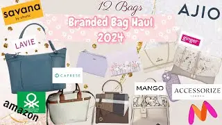 Branded Bag Haul 2024 ||Amazon/Ajio/Myntra/Urbanic|| Natasha Kohra#ajio#amazon#myntra#baghaul#savana