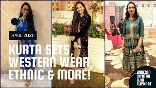 Haul 2021: Kurta Sets, Winter Wear & More! || Ajio, Amazon, Flipkart & Myntra || Ishanya Keshodhan