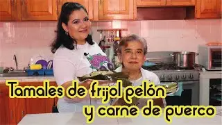 Tamales de frijol pelón y carne de puerco