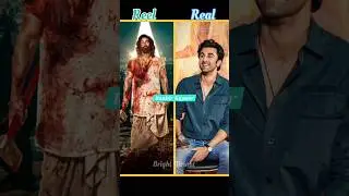 Animal Real vs Reel all character cast with name : #shorts #animalmovie #bollywood #ranbirkapoor