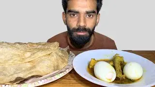 Puri With Chicken Kosha, Egg Kosha 😋 ( Food Eating Show) Pakistani Mukbang