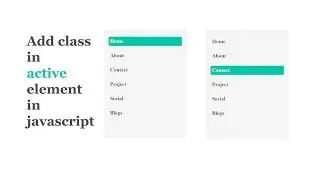 Add class in active element when click and remove class in siblings using JavaScript
