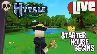 Building my First Starter House in Hytale! (Multi-Streaming on Twitch)