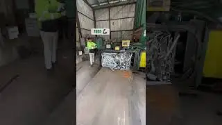 Baling Aluminum Extrusion at Sahd Metal Recycling!!