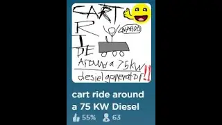 EPIC FAIL IN THE CART RIDE AROUND A 75KW DIESEL GENERATOR (epic fail)