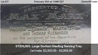 STERLING. Large Gorham Sterling Serving Tray.