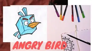 How to draw the Ice Bird (Angry Bird)