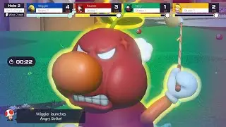WIGGLER Speed Golf on All-Star Summit Course. Mario Golf: Super Rush