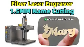 1.5mm Name Cutting | JPT 100W Mopa Fiber Laser Engraving Machine Gold Silver Jewelry Laser Cutting