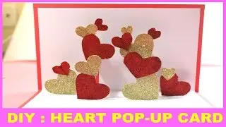 Heart POP-UP card | Valentine's day handmade greeting card