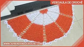 Tapete de Croche com Barbante Meia Lua - Aprendendo Crochê