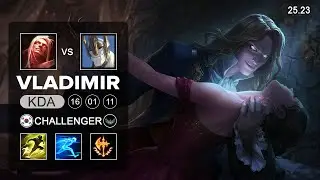 Vladimir vs Galio Mid - KR Challenger - Patch 25.23 Season 15