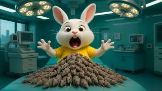 What Happens When Rabbits Meet Aggressive Mice🐰 #rabbit #cat #kitten #funny #ai