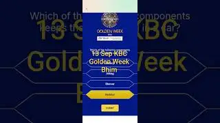 KBC BHIM Registration Question 13 Sep|Golden Week Question|#kbcshorts|TechtipsTrust
