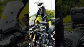 Elegant Girl Rides the VOGE DS900X &ndash; Style, Grace, and Adventure Combined #motovlog # #bikers